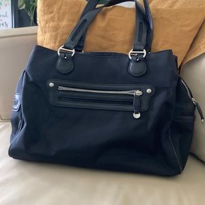 TUMI Black Nylon Multi Compartment Bag Purse